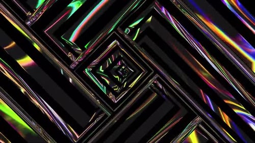 Abstract Futuristic Geometric Tunnel Loop Background