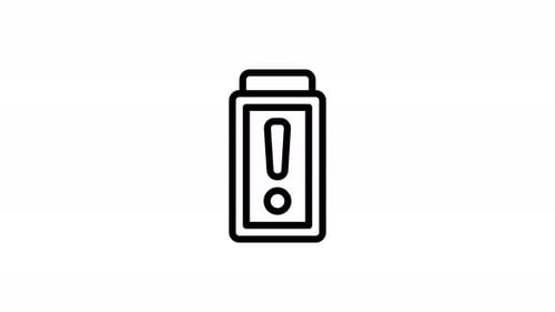 Animated USB Drive Exclamation Mark Icon
