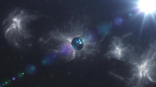 Sterbender Planet im Weltraum