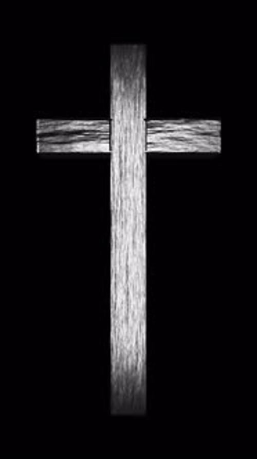 Vertical background silver religious christian cross rotate, 3d render with alpha channel