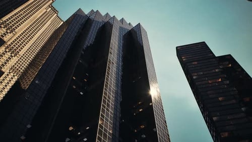 A Skyscraperfilled Cityscape From a Unique Angle