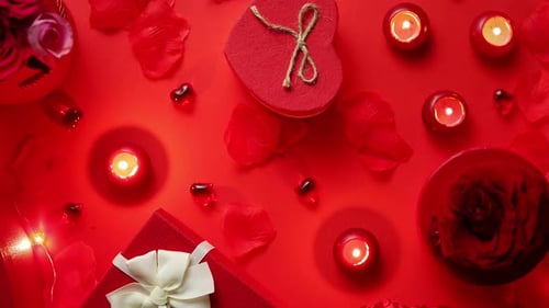 Romantic Valentine's Day Gifts, Roses, Candles