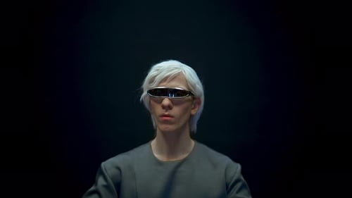 Person Interacting with Virtual Interface in Dark Setting