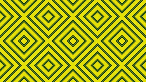 Green And Black On Yellow Abstract Square Patterns Background Vj Loop Animation In HD
