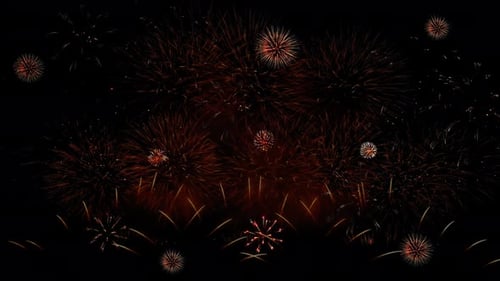 Colorful fireworks display lights night sky during a festive celebration Display at Night Loop Backg