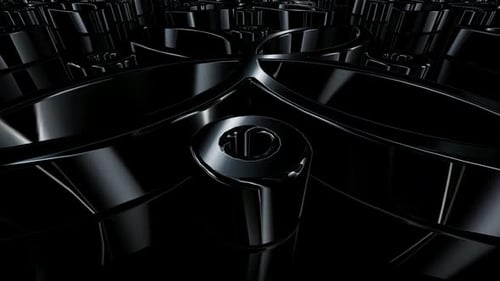 Luxury Business Background with Rotating Black Shapes, Reflection, Figures, 3D Render, Exclusive