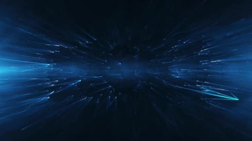 Futuristic Blue Light Particle Trails Animation