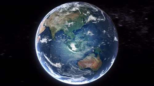 Realistic Earth From Space Zoom In Clouds Togo