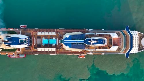 Cruise Ship, Cruise Liners beautiful white cruise ship above luxury cruise in the ocean sea.