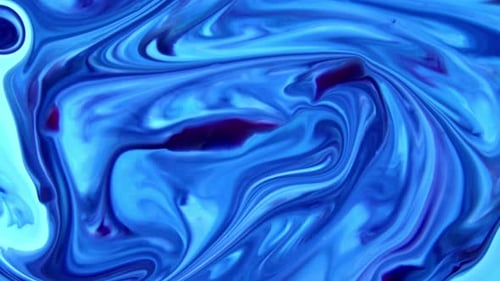 Swirling Blue Paint Abstract Background