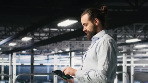 Data Center Computer Scientists Using Devices to Review AI LLM Visualizations