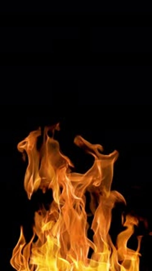 Looping Flames with an Alpha Channel. Slow Motion.