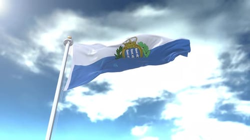 San Marino Flag Loop 4K