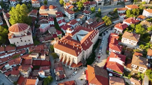 4K Drone Footage of Historical Safranbolu Houses in Turkey