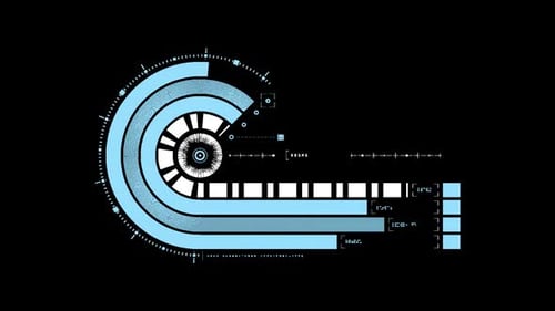 Interface Collection: Animation of four graphs in a spiral format displaying performance of various