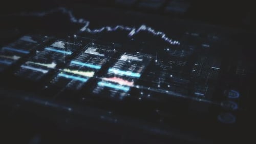 Futuristic Digital Data Business Display Interface