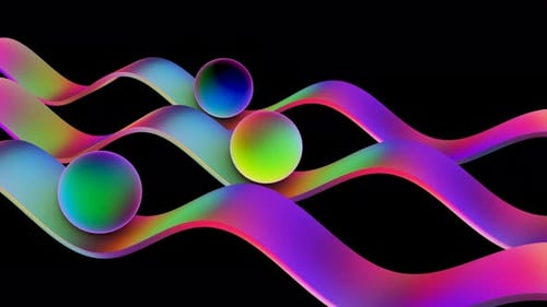 Mouvement cinétique - Sphères le long de la trajectoire - Mouvement satisfaisant