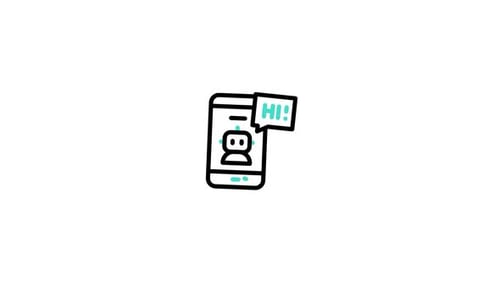 Animiertes Symbol für virtuelle Assistenten