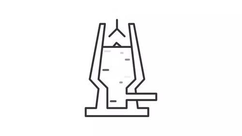 Animated blast furnace line icon