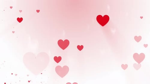 Valentines Hearts Background Loop