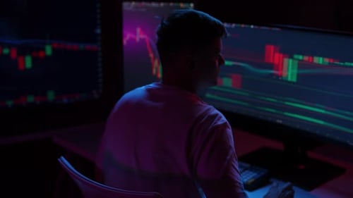 View From Shoulder of Cryptocurrency Market Analysis By Stock Trader Using Multiple Realtime Charts