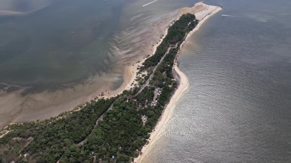 Inskip Point Peninsula At The Entrance Of Tin Can Inlet And Great Sandy ...
