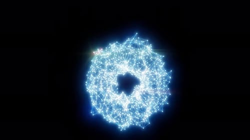 Futuristic Abstract Plexus Network Animation Loop