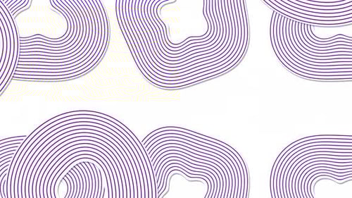 Abstrakte Wellenkreislinie auf weißem Hintergrund