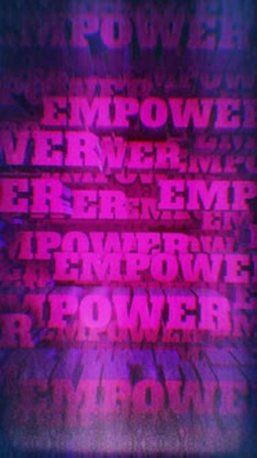 Kinetic Typography Empower Word Loop Glitch Effect