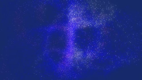 Partículas coloridas que brillan