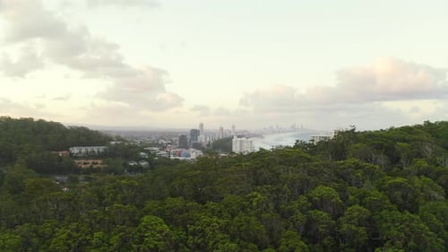 4k video footage of a city along the sea