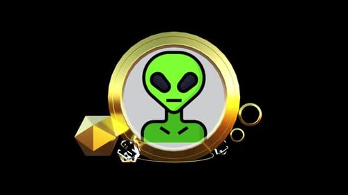 Grünes Alien-Symbol V3