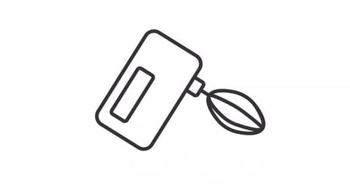 Minimalist Hand Mixer Outline Animation