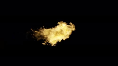 Ignite Collection: Fire bellows from left to right rapidly on dark background, shot in 4k at 120fps