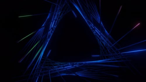 Triangle Shape Colorful Trippy Pattern Animation with Sacred Geometry Light