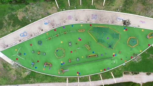 Corona days, Empty public playground due to Government lockdown guidelines