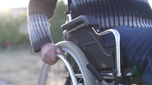 A Person with a Disability Walking in the Park