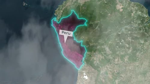Carte du Pérou - Effet des nuages