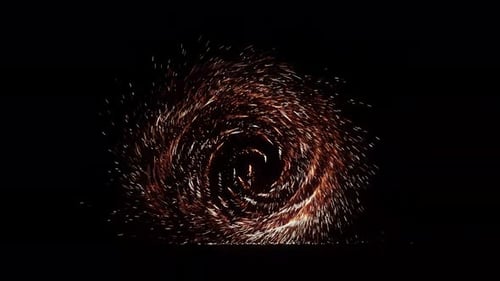 Dynamic Golden Particle Swirl Reveal Effect