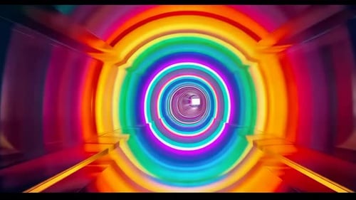 Vibrant Abstract Tunnel Loop Motion Background
