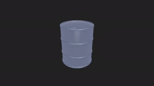 3D Cartoon Oil Barrel Animation 4K