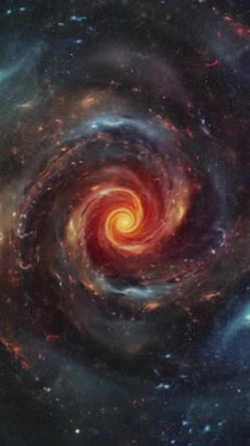 Rotating spiral galaxy animation