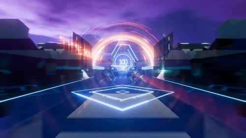 3d, render time mashine tunnel