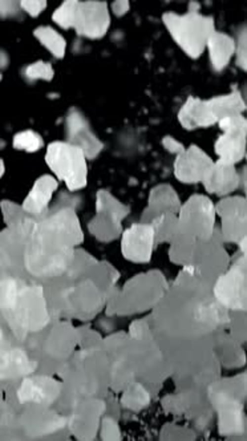 Salt Flies Up and Down Filmed on a Highspeed Camera at 1000 Fps