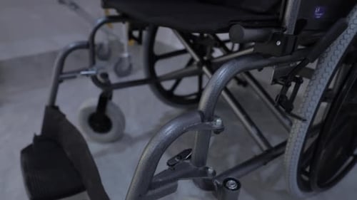 A video of a wheelchair in the hospital