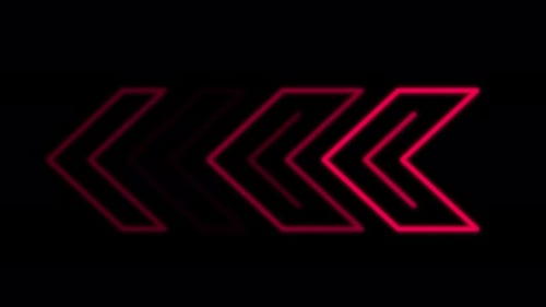 Animation of a Pink Neon Arrow Pointing Left on a black background