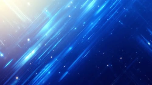 Dynamic Blue Glowing Light Streaks Futuristic Background