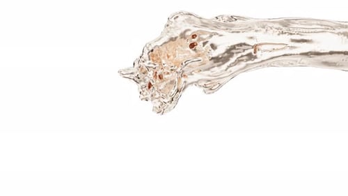 Golden Flow Stream auf transparenter Rückseite Super Zeitlupe 1000 FPS