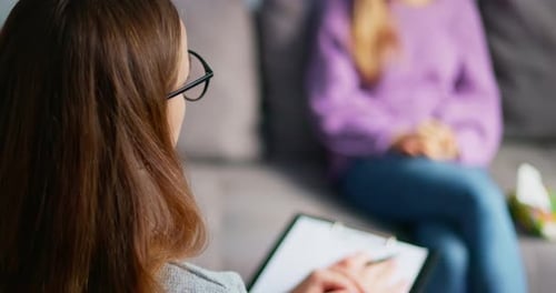 Counseling Session with Female Client and Female Psychologist