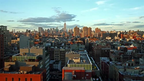 Manhattan Skyline Cityscape During Golden Hour